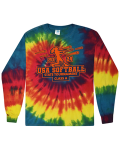 USA Softball State Tournament Class A - Tie Dyed Long Sleeve