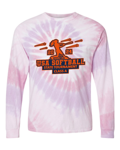 USA Softball State Tournament Class A - Tie Dyed Long Sleeve