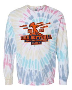 USA Softball State Tournament Class A - Tie Dyed Long Sleeve