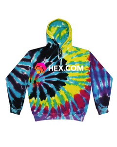 Hex in White Tie Dye Hoodies