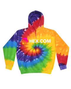 Hex in White Tie Dye Hoodies