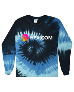 Hex in White Tie Dye Long Sleeve