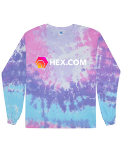 Hex in White Tie Dye Long Sleeve