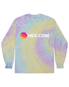 Hex in White Tie Dye Long Sleeve