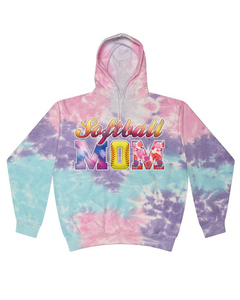 Softball Mom - Tie Dyed Hoodies