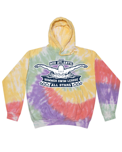 2024 Mid Atlantic Summer Swim League All Stars - Tie Dyed Hoodies