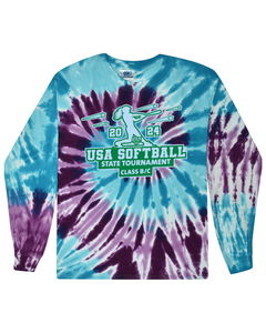 USA Softball of NH State Tournament Class B-C - Tie Dyed Long Sleeve