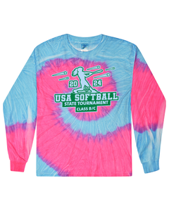 USA Softball of NH State Tournament Class B-C - Tie Dyed Long Sleeve