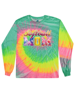 Softball Mom - Tie Dyed Long Sleeve