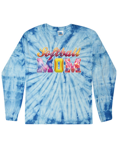 Softball Mom - Tie Dyed Long Sleeve