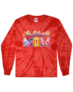 Softball Mom - Tie Dyed Long Sleeve