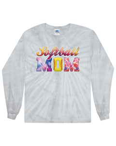 Softball Mom - Tie Dyed Long Sleeve