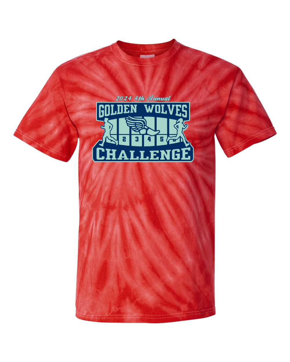 2024 4th Annual Golden Wolves Challenge Tie Dye Tee