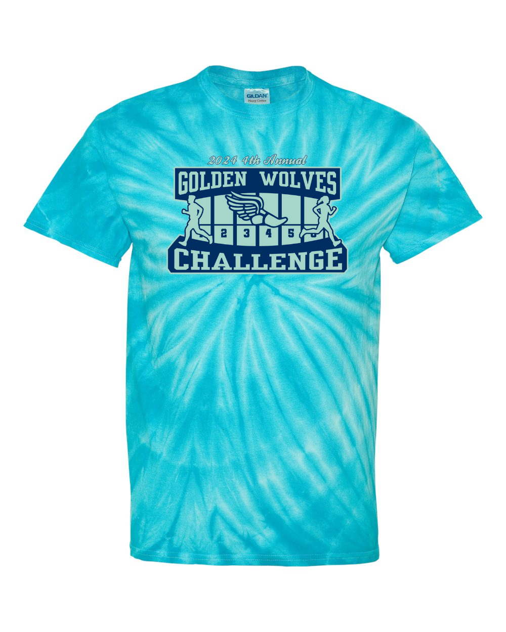 2024 4th Annual Golden Wolves Challenge Tie Dye Tee