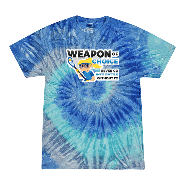 [[color:Blue Jerry]] Weapon of Choice Blue Jersey Girls Lacrosse Tie Dye T-shirt Blue Jerry