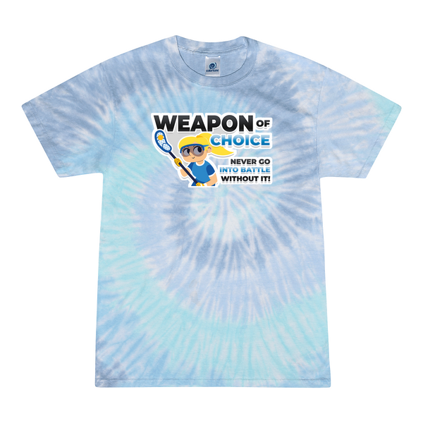 [[color:Lagoon]] Weapon of Choice Blue Jersey Girls Lacrosse Tie Dye T-shirt Lagoon