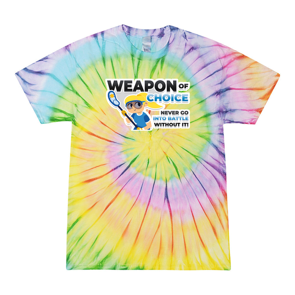 [[color:Lolli-pop]] Weapon of Choice Blue Jersey Girls Lacrosse Tie Dye T-shirt Lolli-pop