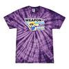 [[color:Spider Purple]] Weapon of Choice Blue Jersey Girls Lacrosse Tie Dye T-shirt Spider Purple