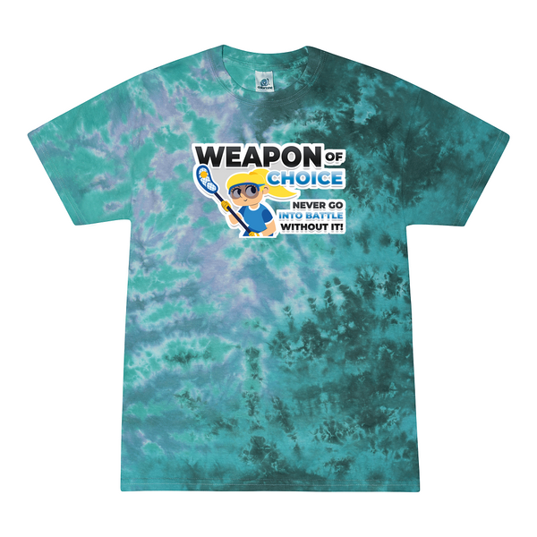 [[color:Zero G]] Weapon of Choice Blue Jersey Girls Lacrosse Tie Dye T-shirt Zero G