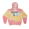 [[color:Funnel Cake]] Weapon of Choice Blue Jersey Girls Lacrosse Tie Dye Hoodie Funnel Cake
