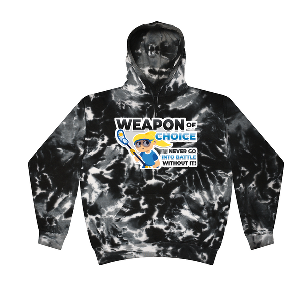 [[color:Multi Black]] Weapon of Choice Blue Jersey Girls Lacrosse Tie Dye Hoodie Multi Black