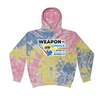 [[color:Sherbert]] Weapon of Choice Blue Jersey Girls Lacrosse Tie Dye Hoodie Sherbert