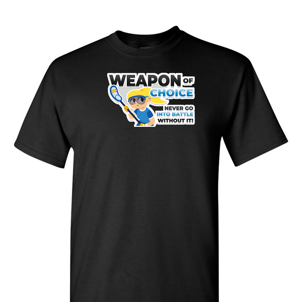 [[color:Black]] Weapon of Choice Blue Jersey Girls Lacrosse Short Sleeve T-shirt Black