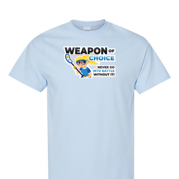 [[color:Light Blue]] Weapon of Choice Blue Jersey Girls Lacrosse Short Sleeve T-shirt Light Blue