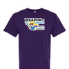 [[color:Purple]] Weapon of Choice Blue Jersey Girls Lacrosse Short Sleeve T-shirt Purple
