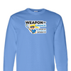[[color:Carolina Blue]] Weapon of Choice Blue Jersey Girls Lacrosse Long Sleeve T-shirt Carolina Blue