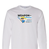 [[color:White]] Weapon of Choice Blue Jersey Girls Lacrosse Long Sleeve T-shirt White