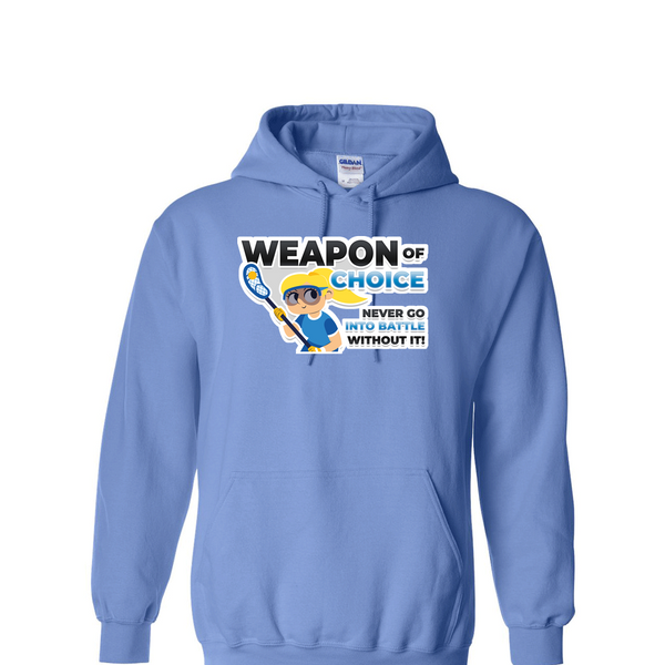 [[color:Carolina Blue]] Weapon of Choice Blue Jersey Girls Lacrosse Hoodie Carolina Blue