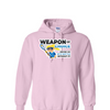 [[color:Light Pink]] Weapon of Choice Blue Jersey Girls Lacrosse Hoodie Light Pink