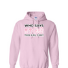 [[color:Light Pink]] Who Says Girls Can't Wrestling Hoodie Light Pink