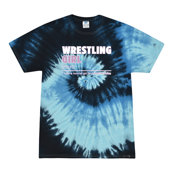 [[color:Blue Ocean]] Wrestling Girl Definition Tie Dye T-shirt Blue Ocean