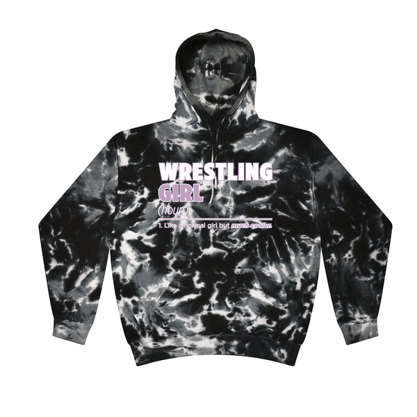 [[color:Multi Black]] Wrestling Girl Definition Tie Dye Hoodie Multi Black