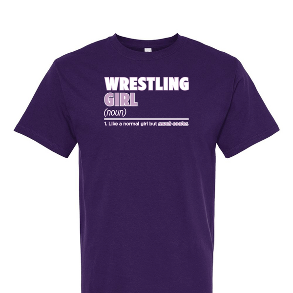 [[color:Purple]] Wrestling Girl Definition Short Sleeve T-shirt Purple