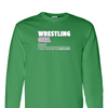 [[color:Irish Green]] Wrestling Girl Definition Long Sleeve T-shirt Irish Green