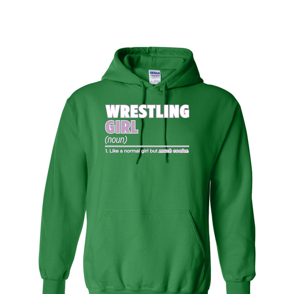 [[color:Irish Green]] Wrestling Girl Definition Hoodie Irish Green