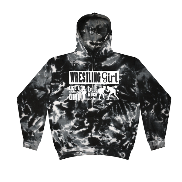 [[color:Multi Black]] Wrestling Girl Much Cooler Tie Dye Hoodie Multi Black