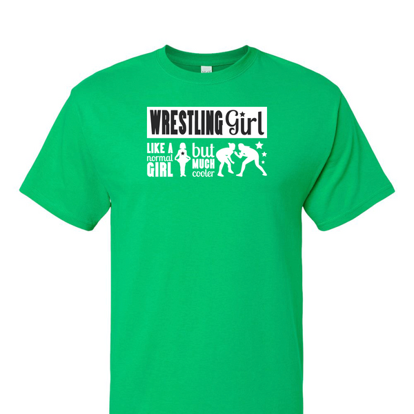 [[color:Irish Green]] Wrestling Girl Much Cooler Short Sleeve T-shirt Irish Green