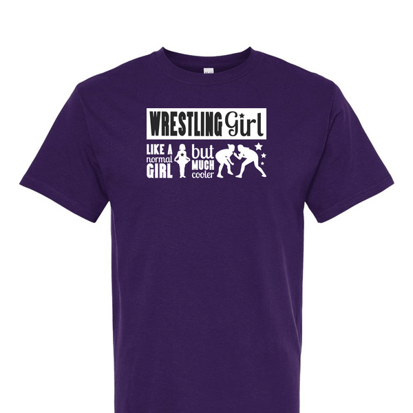 [[color:Purple]] Wrestling Girl Much Cooler Short Sleeve T-shirt Purple