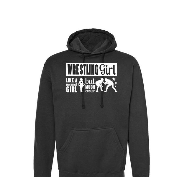 [[color:Black]] Wrestling Girl Much Cooler Hoodie Black
