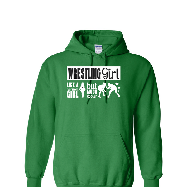 [[color:Irish Green]] Wrestling Girl Much Cooler Hoodie Irish Green