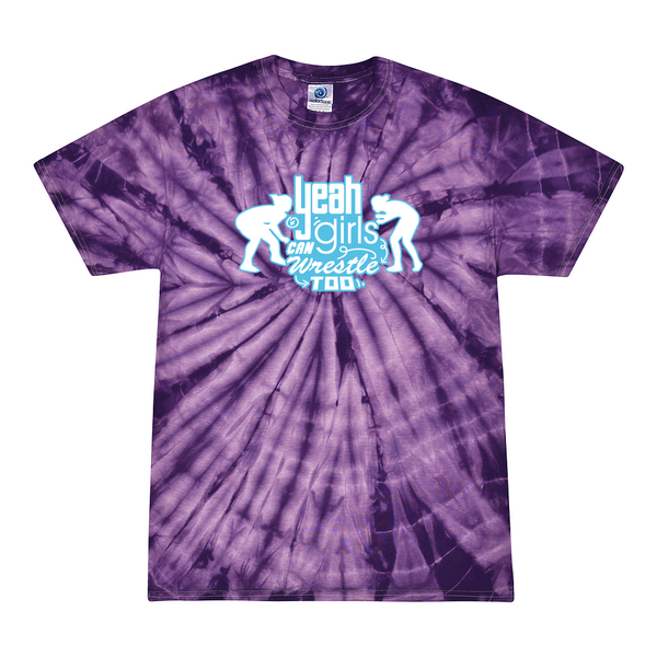 [[color:Spider Purple]] Yeah Girls Can Wrestle Tie Dye T-shirt Spider Purple