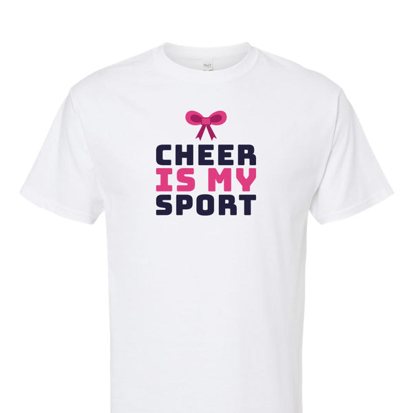 [[color:White]] Cheer Is My Sport Cheer Short Sleeve T-shirt White