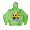 [[color:Spider Lime]] I Make Dirt Look Good Softball Tie Dye Hoodie Spider Lime