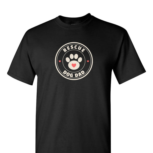 [[color:Black]] Rescue Dog Dad Short Sleeve T-shirt Black