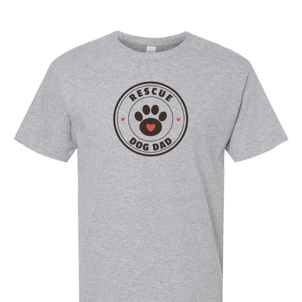 [[color:Sport Grey]] Rescue Dog Dad Short Sleeve T-shirt Sport Grey