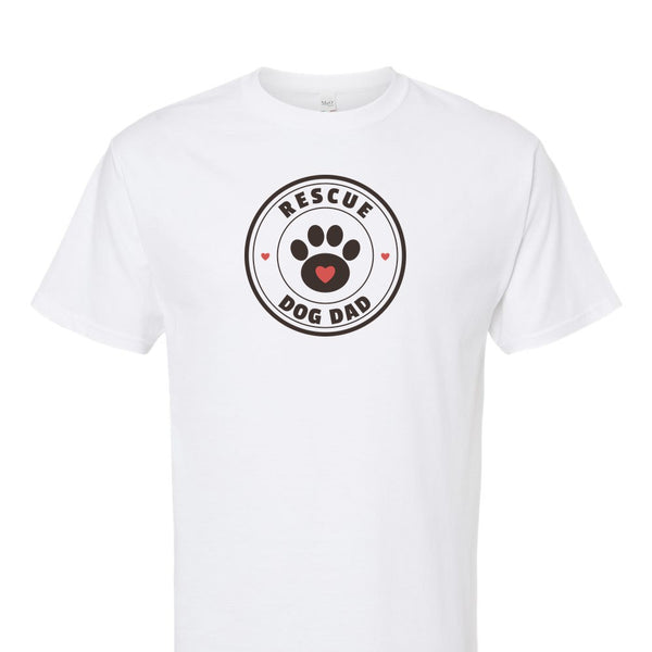 [[color:White]] Rescue Dog Dad Short Sleeve T-shirt White